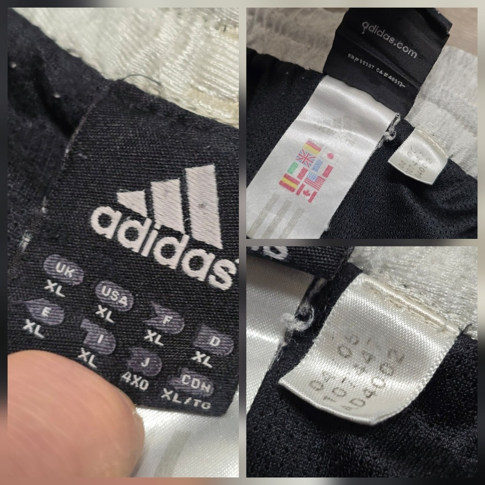 Vintage Adidas‎ Shorts Mens XL Basketball Y2K 3 Stripe Dazzle Silky Shiny Baggy - Picture 8 of 11